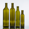 Empty High quality screw top 750ml dark green square olive oil glass bottle wholesale